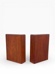 Mid-Century Solid Teak Bookends