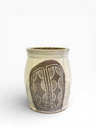 Mid-Century Stoneware Pottery Crock