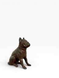 1920s Hubley Cast Iron Bank - Bulldog/Boston Terrier