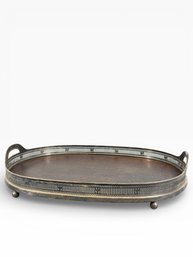 Large 19th C. Gorham Silver EP Footed Tray