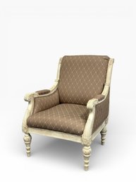 Contemporary Scroll Arm Upholstered Chair (A)