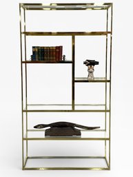 1970s Glass Shelf Etagere - DIA