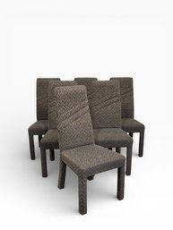 (6) 1970s Upholstered Dining Chairs