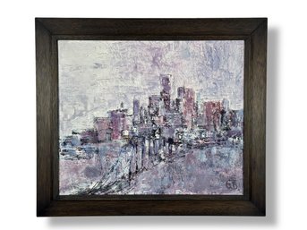 Abstract Cityscape - Oil On Canvas
