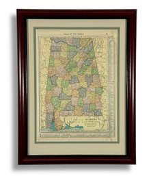 1910 Hammond Atlas Map - Alabama