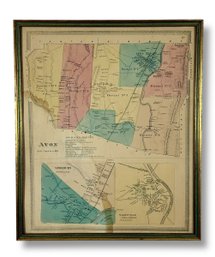 1869 Avon Hand Colored Map (A)