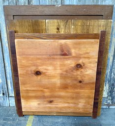 Grouping Of Mixed Wood Boards & Cabinets - Pine & Mahogany