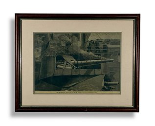 19th C. Engraving 'Steel Rifled Gun For The Atlanta'