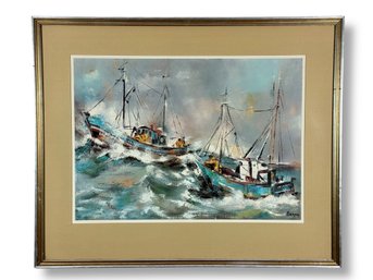 Framed Impressionist Seascape Print