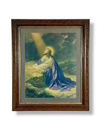 19th C. Lithograph 'Christ In Gethsemane'
