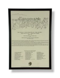 Framed 'Key Plate' To 'The Golfers' By Charles Lee