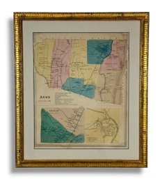 1869 Avon Hand Colored Map (B)