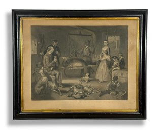 19th C. Engraving ' Mt. Vernon In The Olden Time'