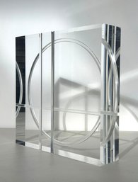 Rare 1982 Friedrich Geiler Lucite Artwork