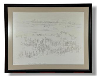 St. Andrews 'Golfer' Engraving - Pencil Signed