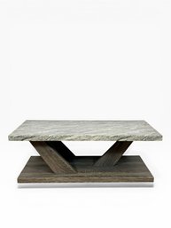 Contemporary Faux Marble Coffee Table
