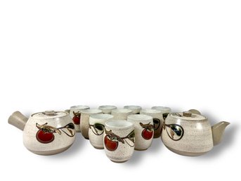 (12) Piece Vintage Stoneware Tea Set