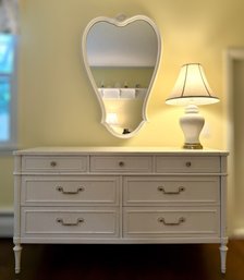 1950s 7-Drawer Dresser & Wall Mirror