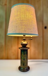 Vintage Brass Imitation Coffee Grinder Table Lamp