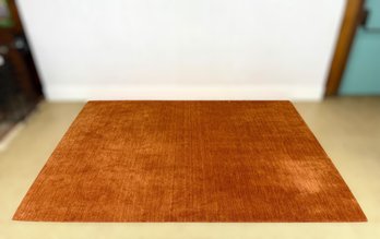Burnt Orange Area Rug By Crate & Barrel - 6ft X 9ft