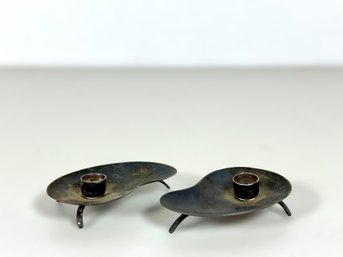 Danish Silverplated Taper Candle Holders