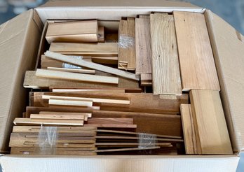 Large Box Of 250-300 Year Old Resawn Chestnut & White Pine Kit Wood