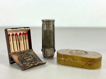 Grouping Of Antique Matchbook Containers