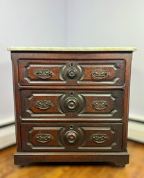 Victorian Marble Top 3-Drawer Chest