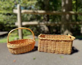 Lot Of (2) Wicker Baskets