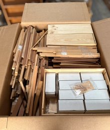 Model Furniture, Large Box Of 250-300 Year Old Resawn Chestnut & White Pine Kit Wood