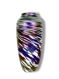 1998 Rosetree Signed Iridescent Art Glass Vase