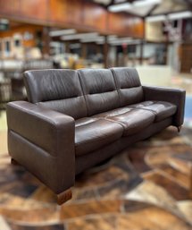 Stressless 'Wave' Leather Reclining Sofa