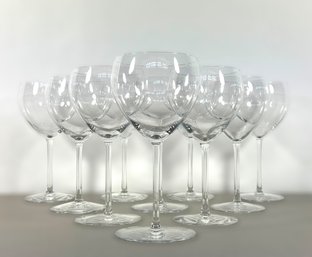 (10) Val St. Lambert Crystal Wine Glasses