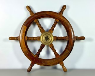 Nautical Six Spoke Ship Wheel