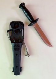 'Aqua-Lung' Divers Knife W/ Sheath