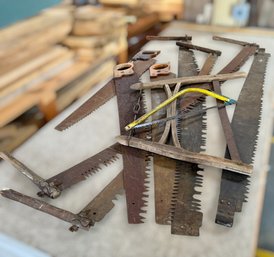 Grouping Of Antique Pull-saws