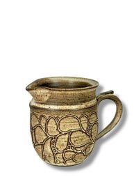 Mid-Century Stoneware Pottery Pitcher - Signed