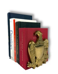 Antique Solid Brass Eagle Bookends