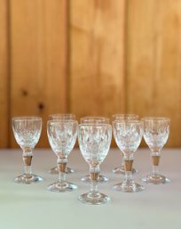(8) Dessert Wine Crystal Glasses