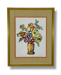1960 Still Life Flower Arrangement - Signed R. Jansen