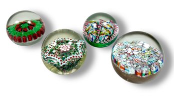 Grouping Of (4) Italian Murano Paperweights
