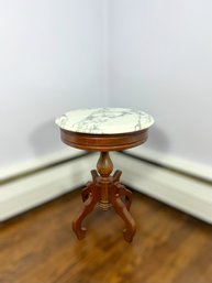 Victorian Style Marble Top Side Table
