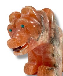 Native American Stone Carved Bear (Inset Turquoise Eyes)