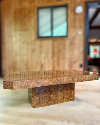 1960s Expandable Burlwood Coffee Table