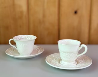 (2) Wedgwood 'Patrician' Tea Cups & Saucers