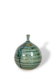 Mid-Century Glazed Pottery Vase
