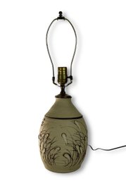 Mid-Century Stoneware Studio Pottery Lamp