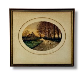 Marcel Augis 19th C. Etching