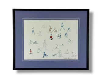 Original Expressionist Watercolor Titled 'Central Park' - Signed 97' CB