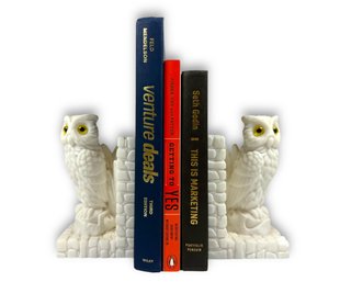Italian Alabaster Owl Bookends